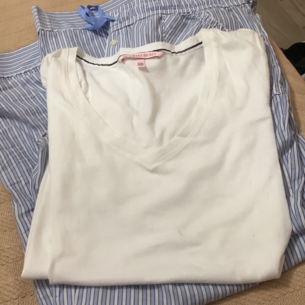 Victoria’s Secret outfit the top is a size large and the pants are size large